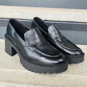 Universal Thread Women’s Maisy chunky Platform heel Black penny Loafers